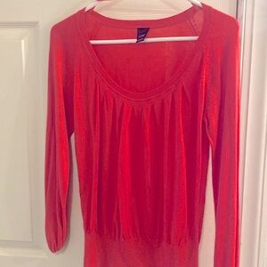Esprit small coral sweater scoop neck